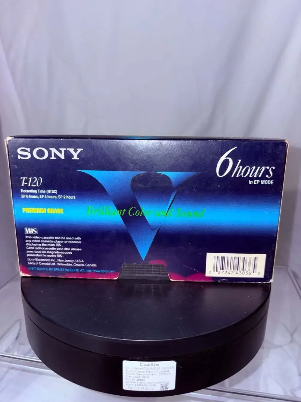 Sony T-120 Premium Grade 6-Hour Blank VHS Video Cassette Tape